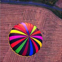 hot air balloon from above