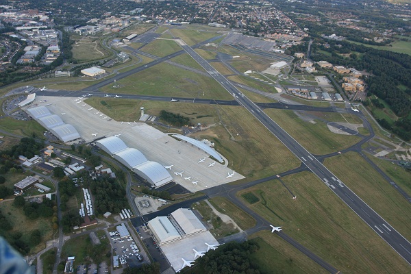 Farnborough Airport looking from the north west