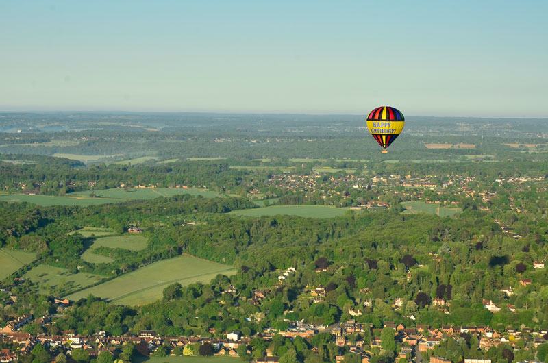 Our Happy Birthday hot air balloon regularly flies from Great Missenden close to Aylesbury,&nbsp;High Wycombe&nbsp;and Amersham and takes passengers on balloon rides over Buckinghamshire and the Chilterns countryside.