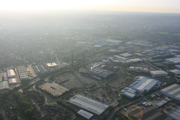 Aerial view of Ikea at Croydon