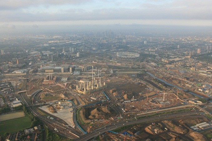 Olympic Site Stratford Aerial View 16th July 2009
