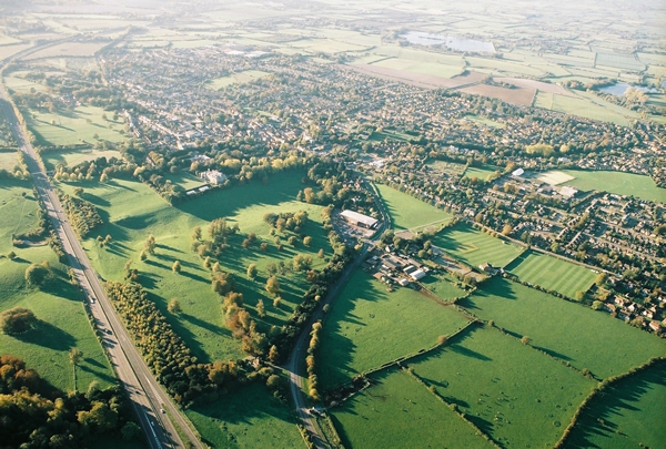 Ariel view of Tring by balloon
