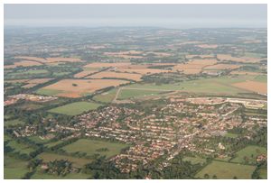 Bovingdon village and WWII Airport.