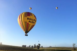 Taking off from the Hunter Valley vineyards of Australia.