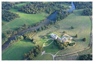 English Heritage Northington Grange aerial view by hot air balloon