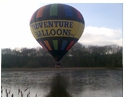 The classic picture of a hot air balloon reflection over water, shame about the ice
