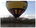 Getting close to the water in our balloon flight