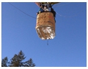 Snow on the bottom of the balloon basket as we take off - Its normally mud when we fly in England.