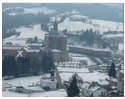 Aerial view of Sanctuary of Regina Monte Reale Basilica in Vicoforte near Mondovi