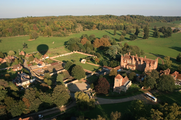 Mapledurham and a hot air balloon shadow