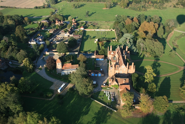 Town of Mapledurham from a hot air balloon