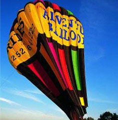 inflating a hot air balloon