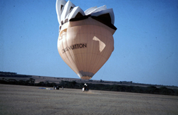 The dump is opened some more. Note the other balloon basket in front!