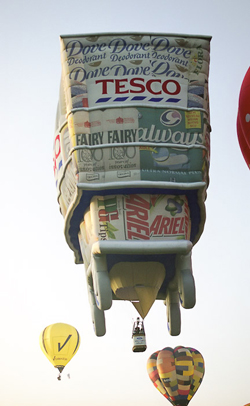 Tesco trolley in the skies