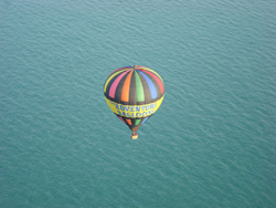 Hot Air Balloon over water