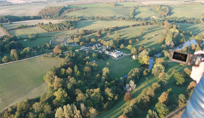 Aerial photograph of Holywell Hall near Castle Bytham