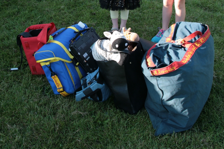 Zachary and Gerald have a nap, exhausted after their aerial adventure over Surrey by balloon.