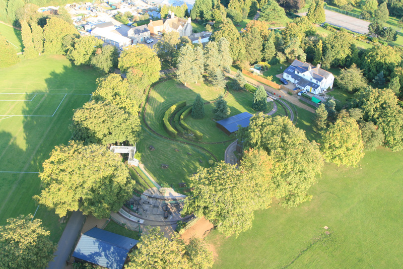 When our hot air balloons fly from Cutteslowe Park in Oxford we sometimes drift over the top of the model railway in the park.
For more information about this lovely model railway and when the public can ride go to http://www.cosme.org.uk/