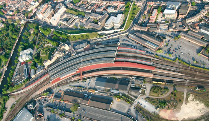 Aerial View of York Railway Museum