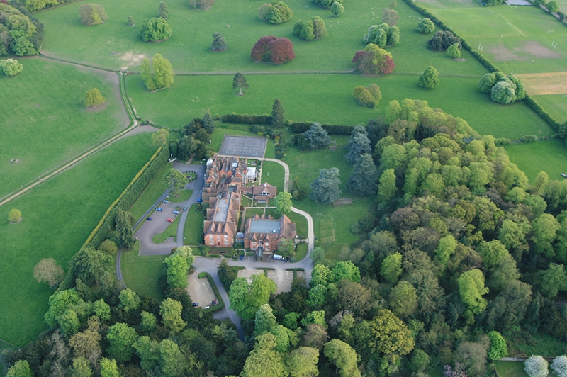 Fly with us in our hot air balloons from this well-known Hertfordshire Hotel. Built in 1872 by a local mill owner and occupied by the family until 1983, one of his descendants inaugurated the Pendley Open Air Shakespeare Festival in 1949 which continues to run to the present day. The grounds have two landscaped open air theatres. It has been a hotel since 1991.