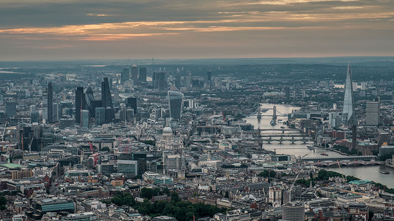 As we approach the City on our London Hot Air Balloon ride we see the new iconic landmarks recently erected including the Walkie Talkie, (20 Fenchurch Street) the Cheesegrater and the Shard. These new buildings overshadow the old landmarks of the Gherkin and Canary Wharf as the London skyline is constantly changing. To see more pictures like this go to http://androloria.com/blogandroloria/2016/7/10/london-from-airbaloon-with-fuji-x-t1