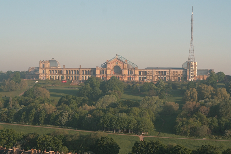 Alexandra Palace aerial picture from the balloon basket