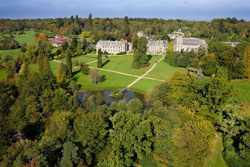 Ashdown Park Hotel
Ashdown Park Hotel provides a great backdrop for a hot air balloon flight over Sussex. The neo-Gothic Victorian manor house which forms the heart of the hotel was built by Thomas Thompson who was a member of parliament. The manor house included a church and a school for local children.
After a later owner of the house was killed during the First World War, the house saw use as a convent, an American University off shoot and later as the corporate headquarters for an international bank before becoming the hotel you can view as you take off on your Sussex balloon flight from the balloon basket today.