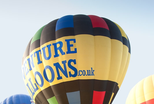 Olympic colours in the Adventure Balloons hot air balloons