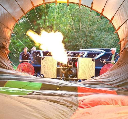 Our hot air balloons need a considerably bigger flame than the Olympic torch for our balloon rides to take off