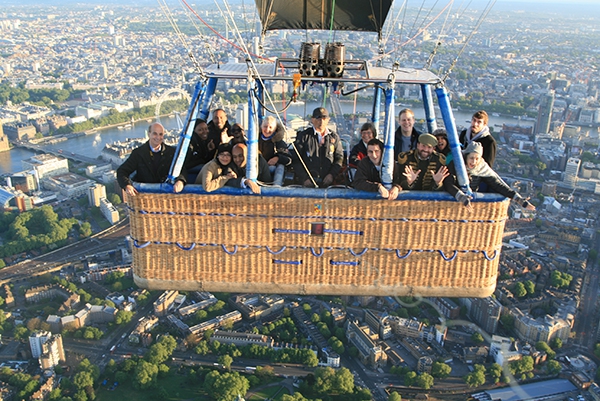 Flying past the London Eye