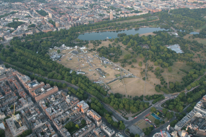 If you were there at the British Summer Time event in Hyde Park, this is an aerial view of where you saw Florence and the Machine, Robbie Williams, Stevie Wonder and others. Happy memories!
