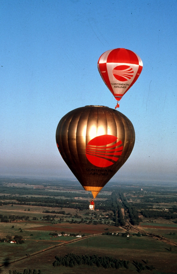 Stacking on the top of the Continental Airlines Balloon