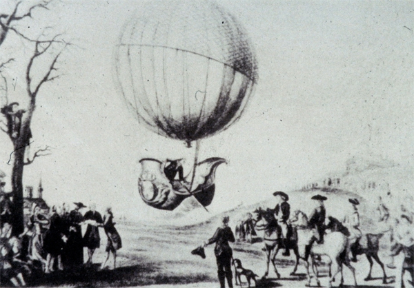 Proffesor Charles in his gas balloon