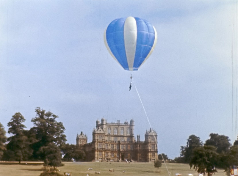 Christine Turnbull tethering a balloon at Wollaton Park in the early 1970&rsquo;s, Tethering was the method used to create the images of the Nimble Girl appearing to fly in the Nimble Bread advert of the same period.
&nbsp;
Photo credit: Robin Macey