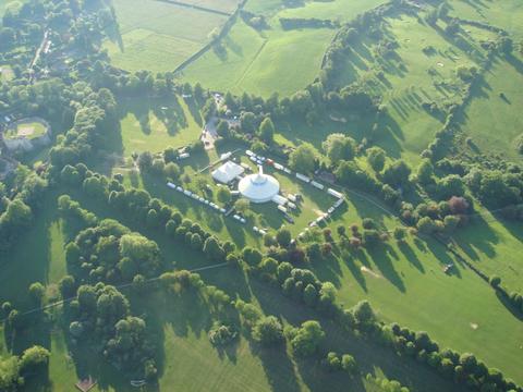 Billy Smarts Circus in Farnham Park by balloon