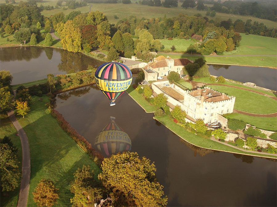 Kent has many famous castles and from our Kent take off points you can go "Castle Spotting" on a balloon flight in Kent. Leeds Castle, Scotney Castle and Hever Castle to name but a few that you might sneak an aerial view from your balloon basket on a balloon ride over Kent. Click here to book a balloon ride in Kent today.