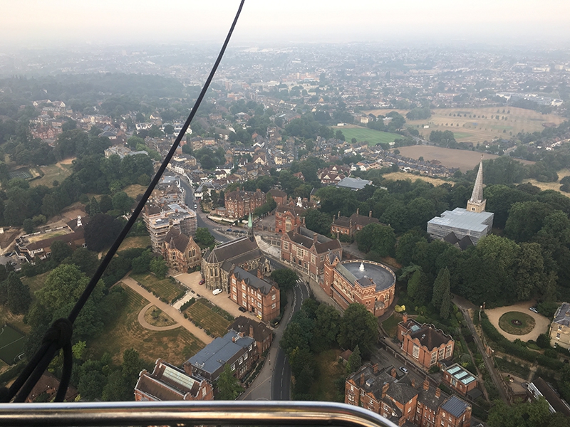 Harrow School from the balloon basket