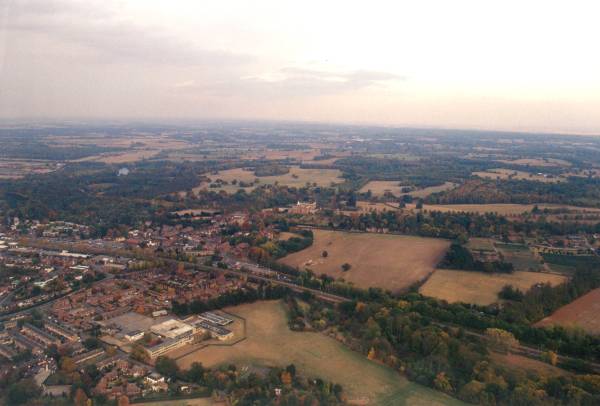 Ballooning over Hatfield House and Old Hatfield