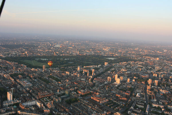 Looking back over Hyde Park