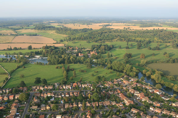 Mapledurham in the distance