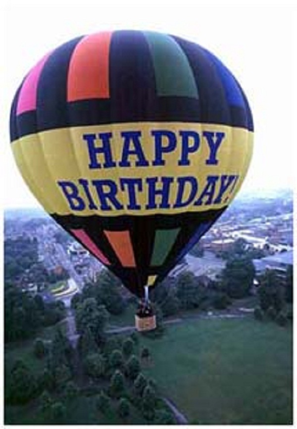 The www.adventureballoons.co.uk Happy Birthday Balloon