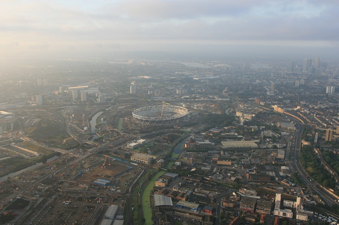 Olympic Stadium Aerial Picture 16th July 2009