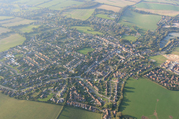 Ballooning over Overton Village