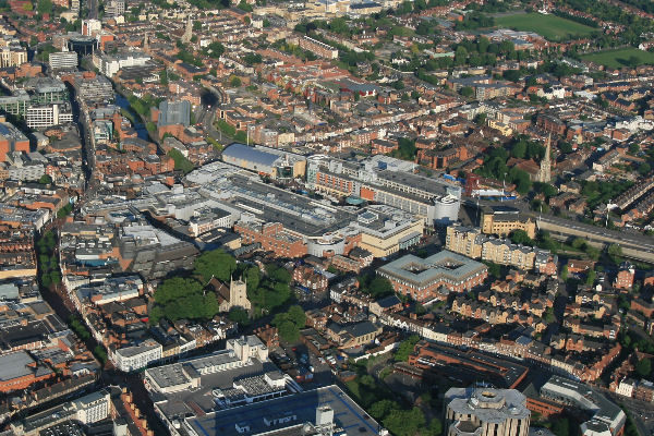 See The Oracle Shopping Centre by balloon