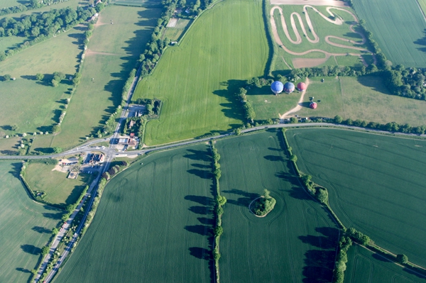 Aerial view of our West Meon launch site