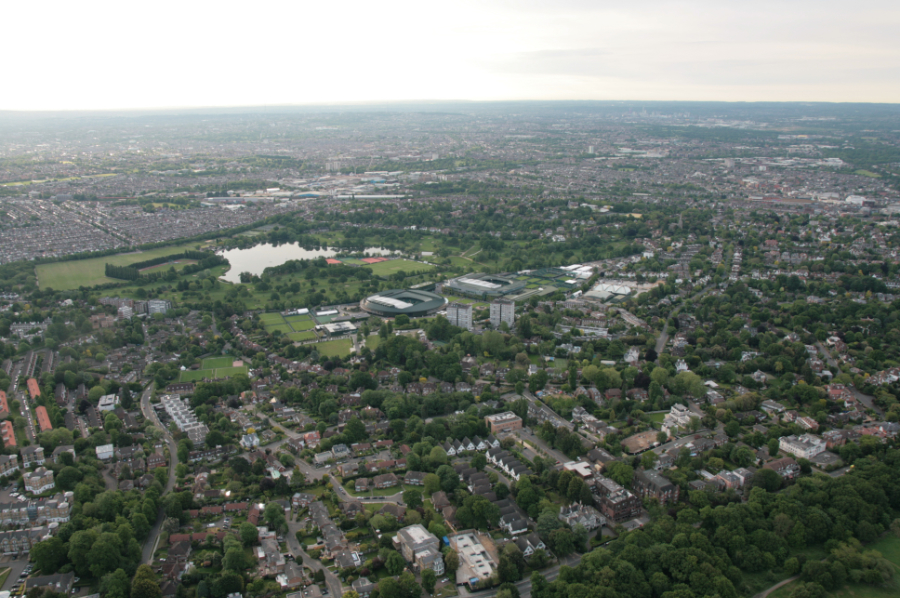 Wimbledon Tennis Grounds from the air