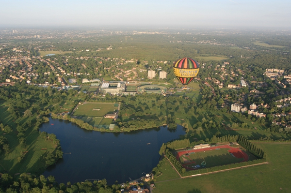 Wimbledon Number One Court Covers From The Air By Adventure Balloons