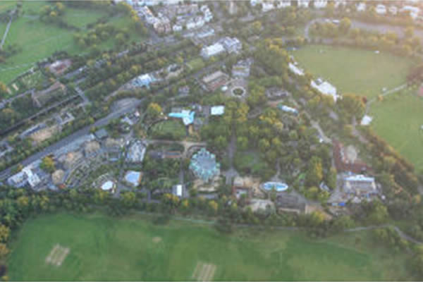 Aerial photograph of Regents Park Zoo