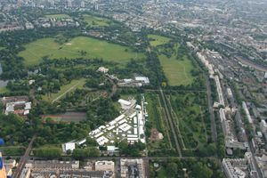 Flying over regents park