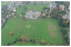 View of our ballooning launch site at Anstey Park Alton